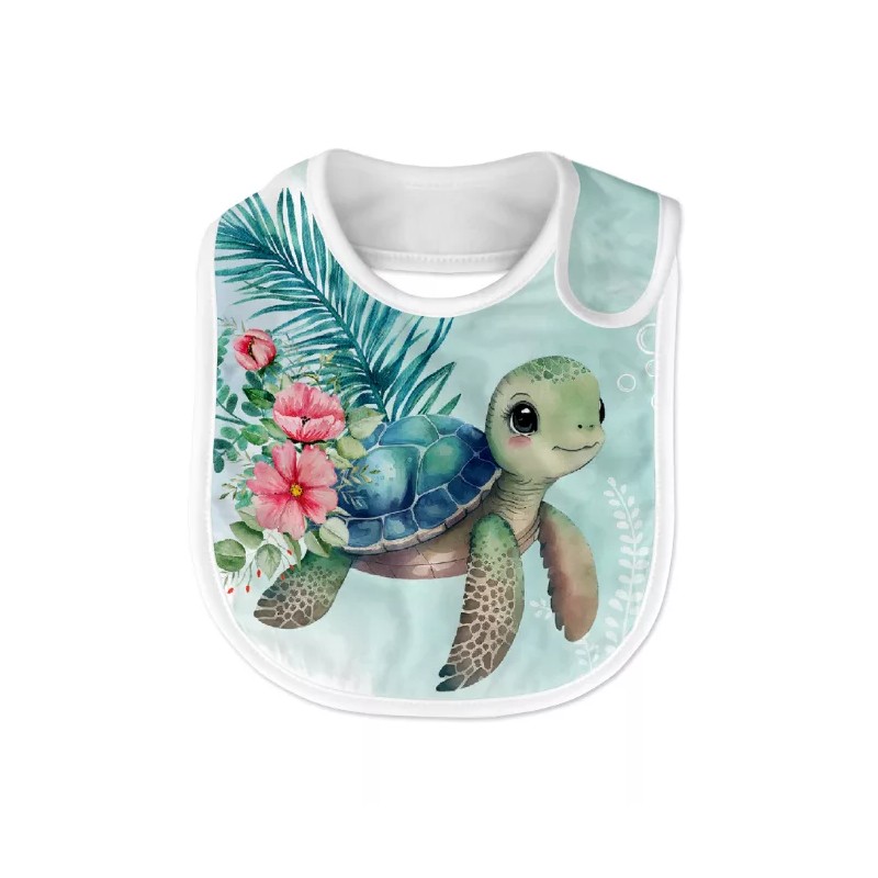 Coupon Bavoir Tortue 2 – Bébé 0-3 mois – Coton Oeko-Tex® à coudre soi-même