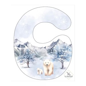 Coupon Bavoir Ours Polaire – Bébé 0-3 mois – Coton Oeko-Tex® à coudre soi-même