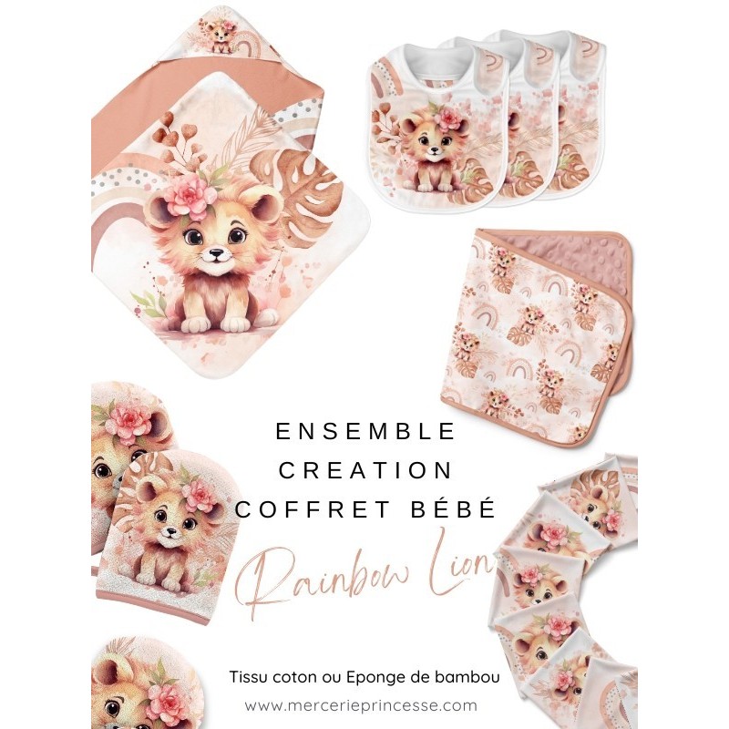 Ensemble  Rainbow Lion pour création Bébé
