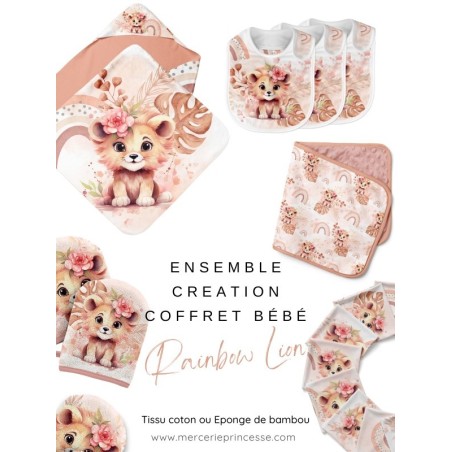 Ensemble  Rainbow Lion pour création Bébé