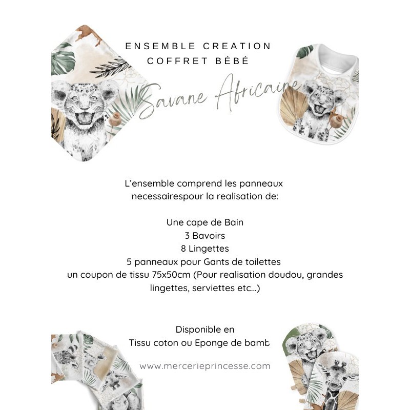 Ensemble  Savane Africaine pour création Bébé