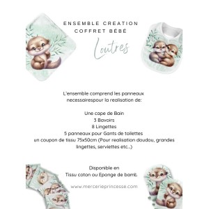 Ensemble Loutres pour création Bébé