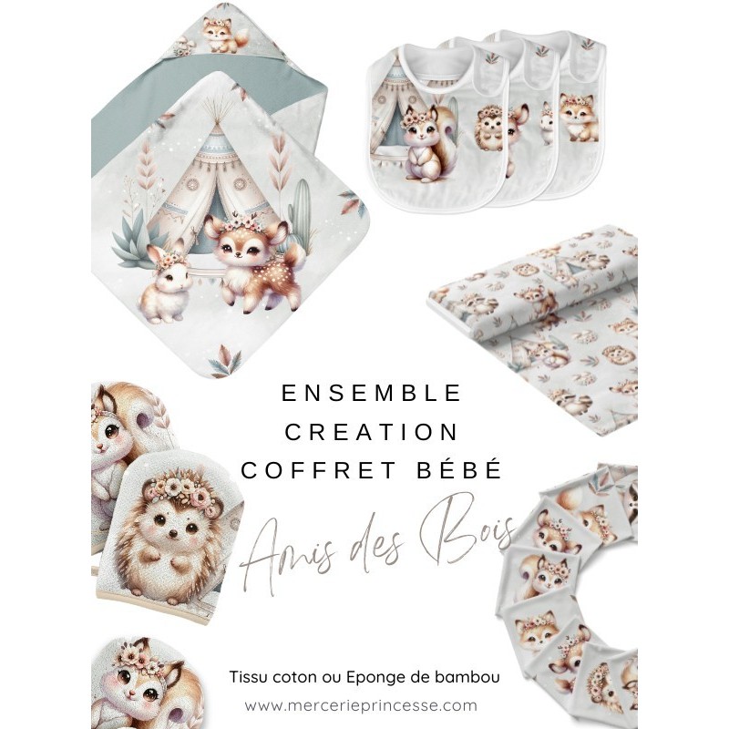 Ensemble Amis des Bois Boho pour création Bébé