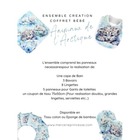 Ensemble Animaux de l'Arctique pour création Bébé