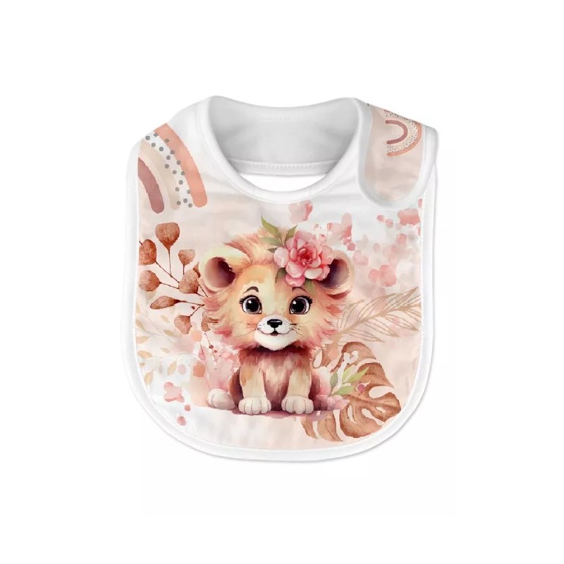Coupon Bavoir Rainbow Lion – Bébé 0-3 mois – Coton Oeko-Tex® à coudre soi-même