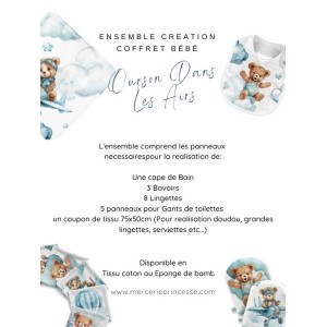 Ensemble Ourson Dans Les Airs pour création Bébé
