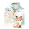 Panneau Tablier Enfant Lovely Fox Celadon - tablier enfant