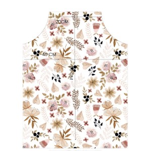 Panneau Tablier Enfant Fleurs Sauvages Roses - tablier enfant