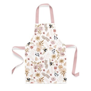 Panneau Tablier Enfant Fleurs Sauvages Roses - tablier enfant