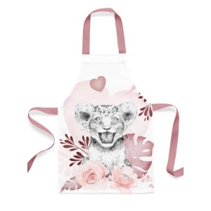 Panneau Tablier Enfant Savane Vieux Rose - tablier enfant