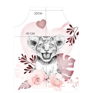 Panneau Tablier Enfant Savane Vieux Rose - tablier enfant