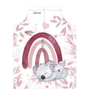 Panneau Tablier Enfant Koala Rose - tablier enfant