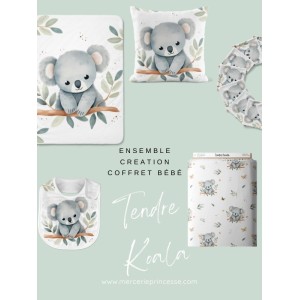 Ensemble Tendre Koala pour création Bébé, coffret de naissance complet