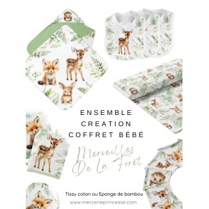 Ensemble Merveilles De La Forêt pour création Bébé, coffret de naissance complet