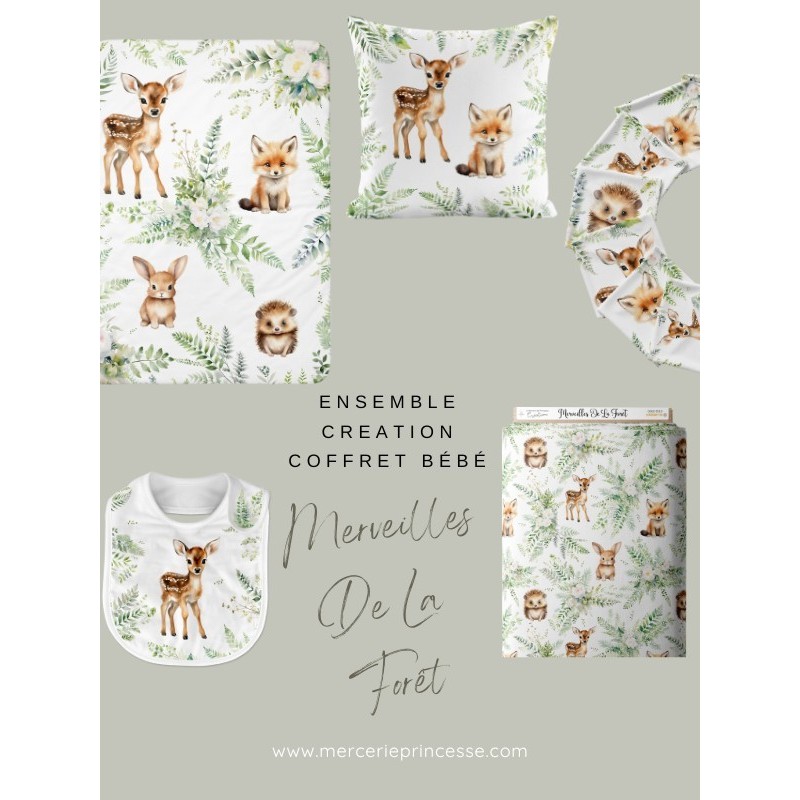 Ensemble Merveilles De La Forêt pour création Bébé, coffret de naissance complet