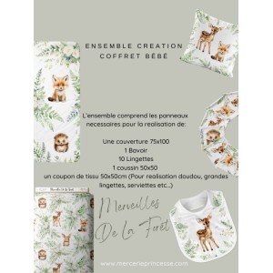 Ensemble Merveilles De La Forêt pour création Bébé, coffret de naissance complet