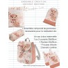 Ensemble Rainbow Lion pour rentrée scolaire: sac à dos, pochons, coussins, bavoirs, trousse - coton Oeko-Tex®