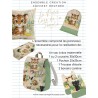 Ensemble Le Petit Livre De La Jungle pour rentrée scolaire: sac à dos, pochons, coussins, bavoirs, trousse - coton Oeko-Tex®