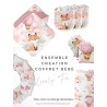 Ensemble Lovely Fox Rose pour création Bébé, coffret de naissance complet