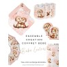 Ensemble Bébé Loutres Pastel Corail pour création Bébé, coffret de naissance complet