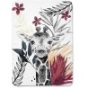  Panneau Girafe Savane Bordeaux pour couverture à réaliser soi-même- Certifié Oeko-Tex® | Mercerie des Princesses