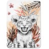  Panneau Lion Savane Terracotta pour couverture à réaliser soi-même- Certifié Oeko-Tex® | Mercerie des Princesses