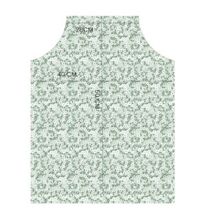 Panneau Tablier Enfant Fleurs Fond Vert - tablier enfant