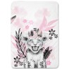 Panneau Lion rose & noir pour couverture à réaliser soi-même- Certifié Oeko-Tex® | Mercerie des Princesses