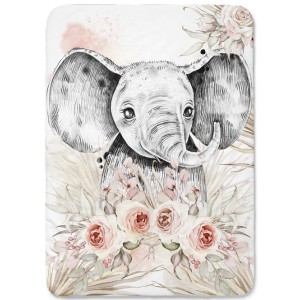 Panneau  Eléphant Boho Beige pour couverture à réaliser soi-même- Certifié Oeko-Tex® | Mercerie des Princesses