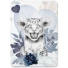  Panneau Lion Savane vieux bleu pour couverture à réaliser soi-même- Certifié Oeko-Tex® | Mercerie des Princesses