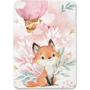  Panneau pour couverture à réaliser soi-même Lovely Fox Rose - Certifié Oeko-Tex® | Mercerie des Princesses