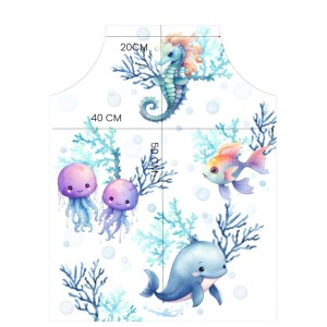 Panneau Tablier Enfant Les Animaux Aquatiques - tablier enfant