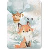 Panneau pour couverture à réaliser soi-même Lovely Fox Celadon - Certifié Oeko-Tex® | Mercerie des Princesses