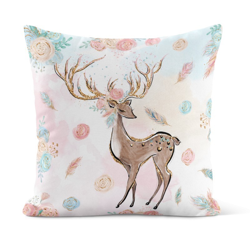 Coupon 50x50 Coussin Boho Cerf