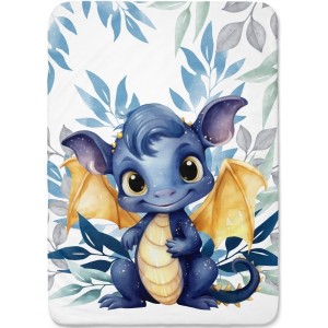 Panneau Dragon Bleu pour couverture à réaliser soi-même- Certifié Oeko-Tex® | Mercerie des Princesses