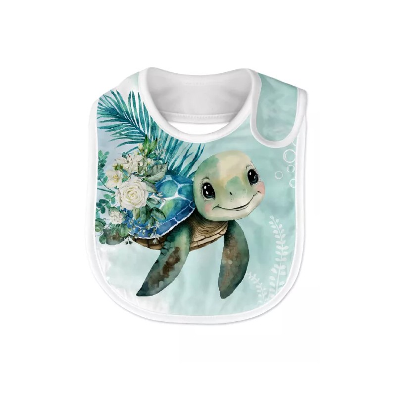 Coupon Bavoir Tortue Garçon – Bébé 0-3 mois – Coton Oeko-Tex® à coudre soi-même