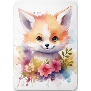 Panneau Renard Fleuri pour couverture à réaliser soi-même- Certifié Oeko-Tex® | Mercerie des Princesses