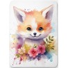 Panneau Renard Fleuri pour couverture à réaliser soi-même- Certifié Oeko-Tex® | Mercerie des Princesses
