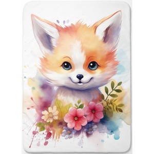 Panneau Renard Fleuri pour couverture à réaliser soi-même- Certifié Oeko-Tex® | Mercerie des Princesses