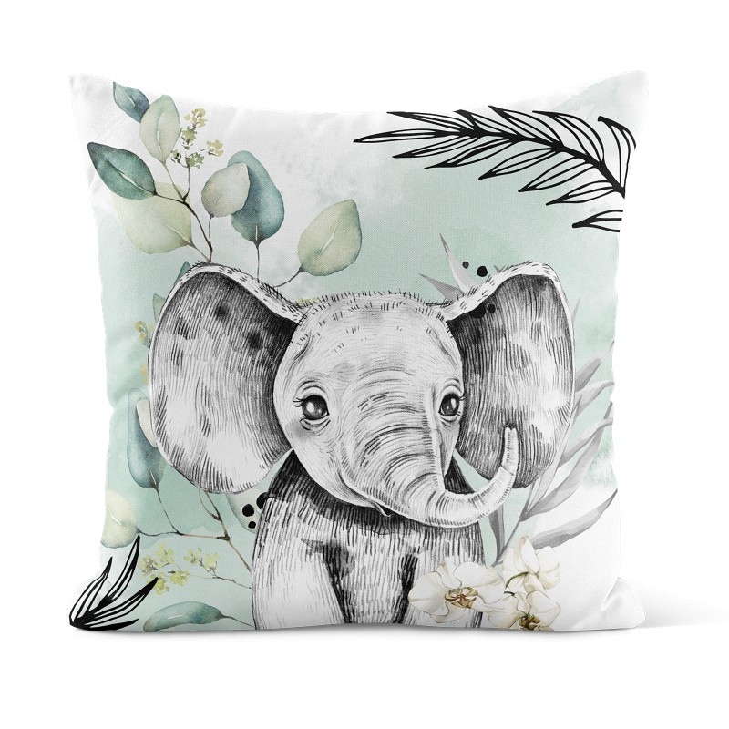 Coupon 50x50 Coussin Savane Eléphant