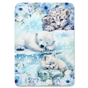 Panneau Animaux de l'Arctique pour couverture à réaliser soi-même- Certifié Oeko-Tex® | Mercerie des Princesses