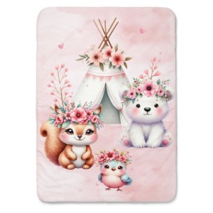 Panneau Douceur Automnale Rose pour couverture à réaliser soi-même- Certifié Oeko-Tex® | Mercerie des Princesses