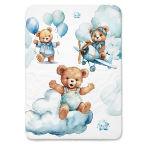 Panneau Ourson Dans Les Airs pour couverture à réaliser soi-même- Certifié Oeko-Tex® | Mercerie des Princesses
