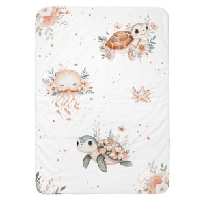 Panneau pour couverture à réaliser soi-même Tortue et Méduse - Certifié Oeko-Tex® | Mercerie des Princesses