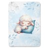 Panneau pour couverture à réaliser soi-même Bébé Mouton Bleu - Certifié Oeko-Tex® | Mercerie des Princesses