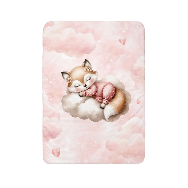 Panneau pour couverture à réaliser soi-même Cloudy Dreams Renard - Certifié Oeko-Tex® | Mercerie des Princesses