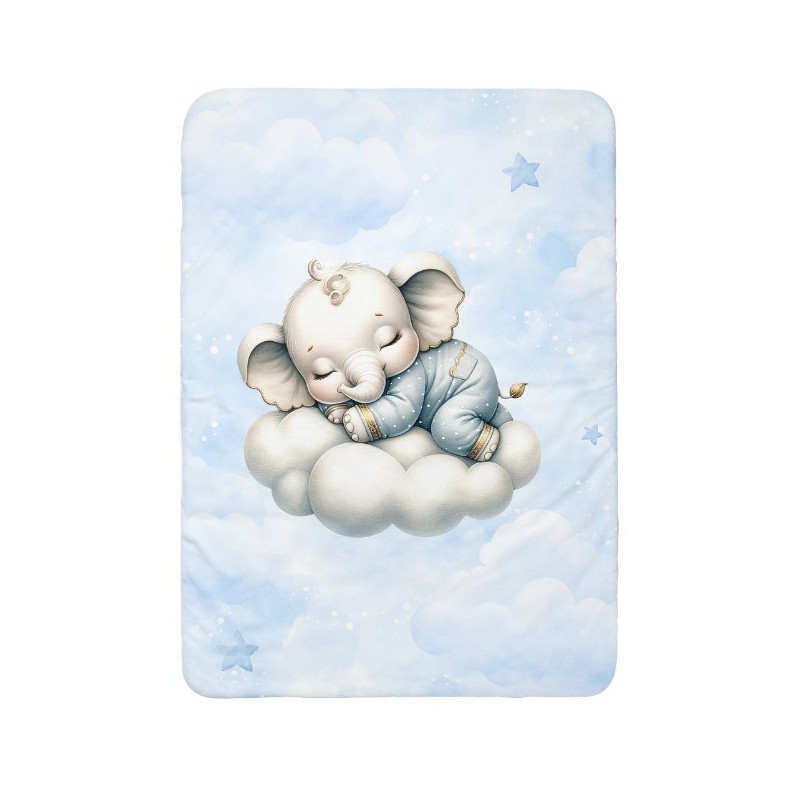 Panneau pour couverture à réaliser soi-même Cloudy Dreams Elephant - Certifié Oeko-Tex® | Mercerie des Princesses