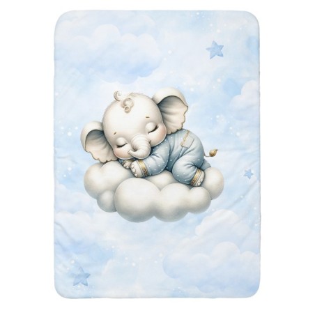 Panneau pour couverture à réaliser soi-même Cloudy Dreams Elephant - Certifié Oeko-Tex® | Mercerie des Princesses