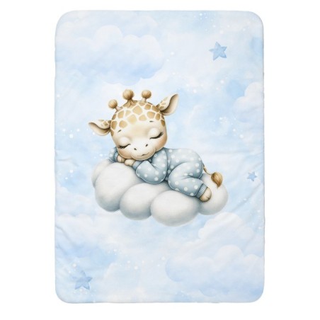 Panneau pour couverture à réaliser soi-même Cloudy Dreams Girafe - Certifié Oeko-Tex® | Mercerie des Princesses