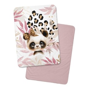  Coupon couverture Panda Léopard bébé – tissu coton Oeko-Tex – 75x100